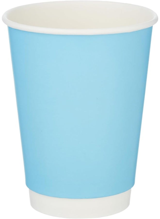 SNH Packing [Pack of 25] Disposable Double Wall Light Blue Coffee Cups 12 Ounce Coffee Cups To Go 25 pack Paper Coffee Cups and Designs, Recyclable, Hot Coffee Cups. - Image 2